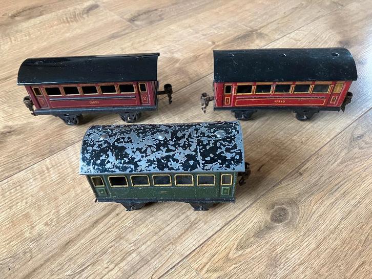 Marklin Spoor O : 3 wagons, Antiek en Kunst, Antiek | Speelgoed, Ophalen of Verzenden