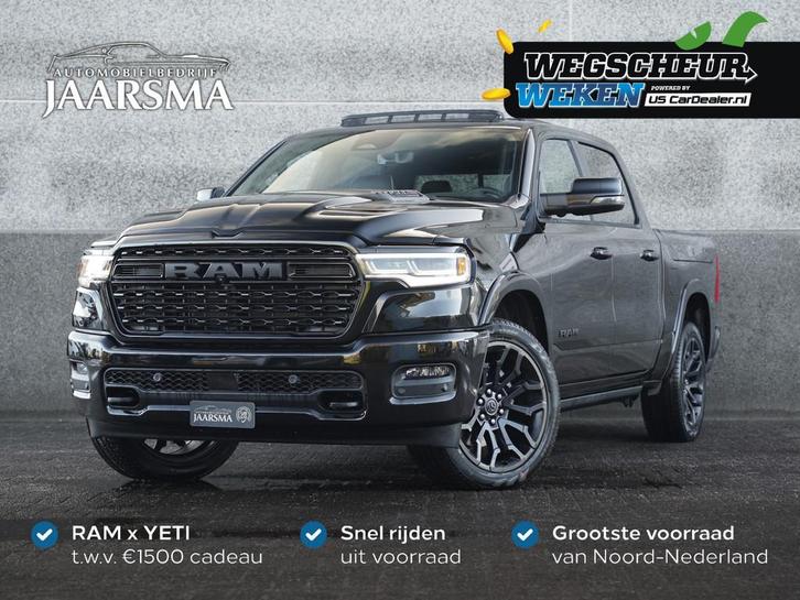 Dodge Ram 1500 3.0L SST H.O. 540PK Limited Night CrewCab 4x4, Auto's, Dodge, Bedrijf, Te koop, RAM 1500, 4x4, Achteruitrijcamera