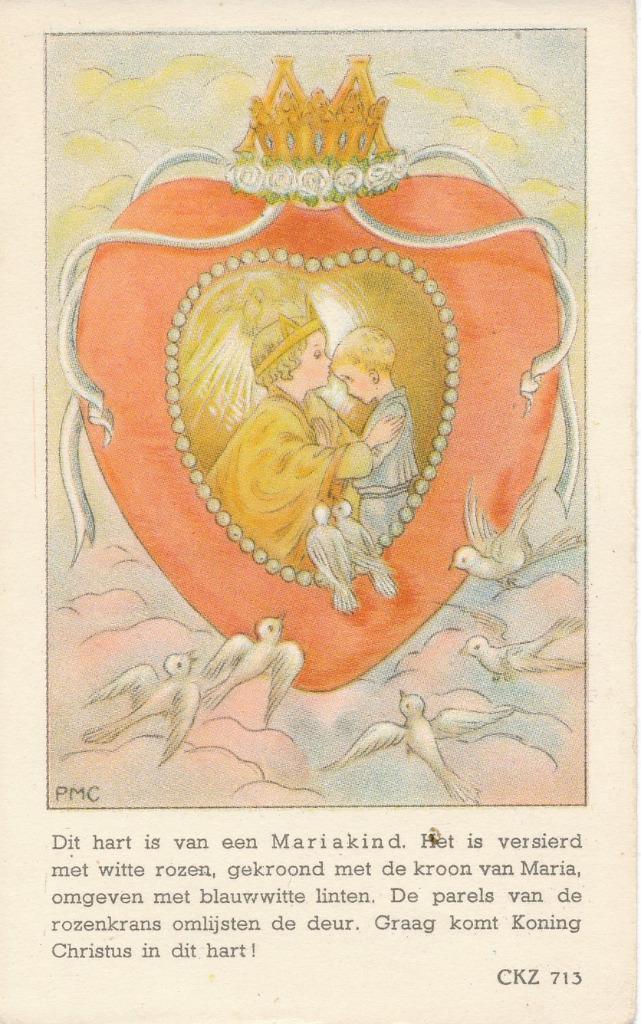 2 Devotieprentjes van uitg. CKZ, Verzamelen, Religie, Zo goed als nieuw, Christendom | Katholiek, Kaart of Prent, Ophalen of Verzenden