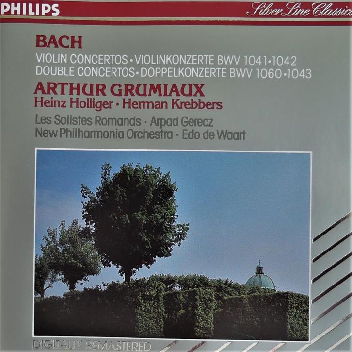 Bach /Vioolconcerti & Dubbelconcerti - Grumiaux ea - PHILIPS, Cd's en Dvd's, Cd's | Klassiek, Zo goed als nieuw, Orkest of Ballet