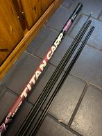 Sensas titan carp 9.50 met 3 topdelen en elastiek visklaar, Ophalen, Gebruikt, Overige typen