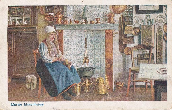 01479 Marken - Marker binnenhuisje, Verzamelen, Ansichtkaarten | Nederland, Ongelopen, Noord-Holland, 1920 tot 1940, Verzenden