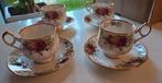 4 kopjes met schotel Rosina fine bone China, Ophalen, Zo goed als nieuw, Kop en/of schotel
