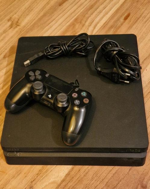 PS4 Slim 500GB - Incl. Kabels & Controller, Spelcomputers en Games, Spelcomputers | Sony PlayStation 4, Gebruikt, Slim, 500 GB