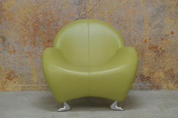 ZGANieuw limegroene Leolux Papageno design fauteuil beschikbaar voor biedingen