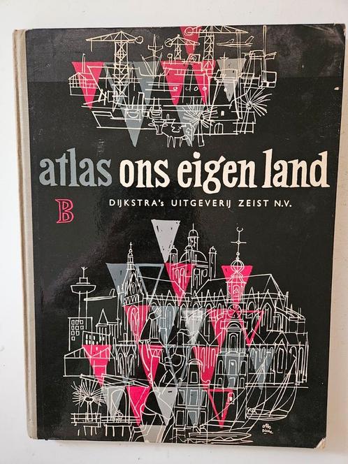 Atlas ons eigen land Dijkstra's uitgeverij, Boeken, Atlassen en Landkaarten, Gelezen, Nederland, 1800 tot 2000, Ophalen of Verzenden