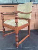 2 vintage eikenhout stoelen met armleuning, Antiek en Kunst, Ophalen