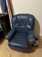 Blauwe zitstoel (comfortabel), Huis en Inrichting, Ophalen, Gebruikt, Blauw, Klassiek