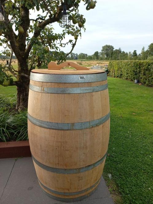 Regenton 224 liter Eikenhouten Wijnvat Gratis Water!, Tuin en Terras, Regentonnen, Nieuw, Hout, 150 liter of meer, Ophalen