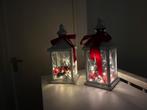 Witte lantaarns incl kerstversiering, Diversen, Kerst, Ophalen of Verzenden, Zo goed als nieuw