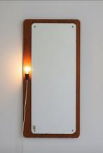 Vintage teakhouten spiegel Zweden 1960, Ophalen of Verzenden, Rechthoekig, 50 tot 100 cm