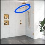 Brauer wandsteun douchescherm goud geborsteld, Ophalen, Zo goed als nieuw, Douche
