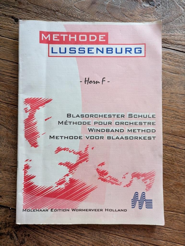 Methode Lussenburg - Horn F - methode voor blaasorkest, Ophalen of Verzenden, Gebruikt, F-hoorn