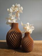 3D Design vaas beige bruin caramel, Overige materialen, Overige kleuren, Nieuw, Ophalen of Verzenden
