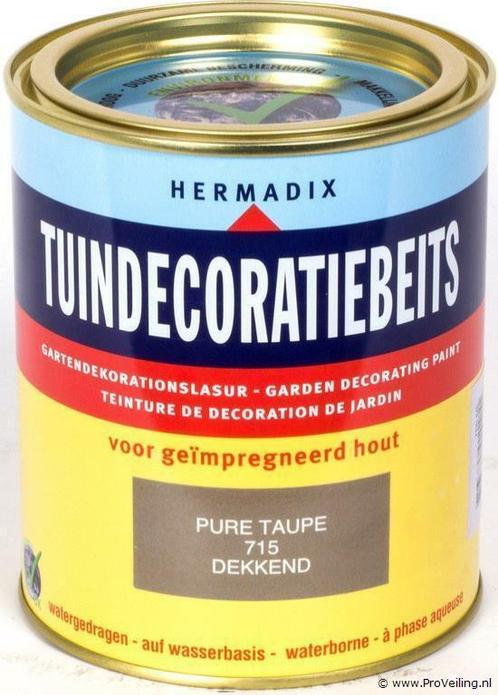 Online Veiling: Hermadix Tuindecoratiebeits dekkend 715 P..., Doe-het-zelf en Verbouw, Verf, Beits en Lak, Nieuw