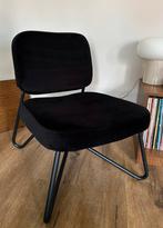 Velvet stoel Julia zwart fauteuil, Huis en Inrichting, Stoelen, Ophalen, Zo goed als nieuw, Zwart, Eén