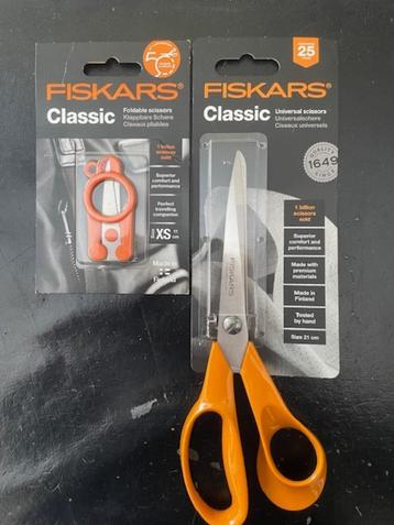 Fiskars Schaar 21 cm. + Vouwschaar 11 cm. Nieuw. beschikbaar voor biedingen