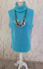 Dames top met ketting, Ophalen of Verzenden, Zo goed als nieuw, Blauw, Zonder mouw
