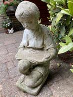 Betonnen tuinbeeld van een jongen, Ophalen, Gebruikt, Beton, Mensenbeeld