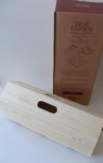 Wijncadeaukist 1-fles +  houten dienblad (nieuw/ongebruikt), Ophalen of Verzenden, Nieuw, Rechthoekig, Hout