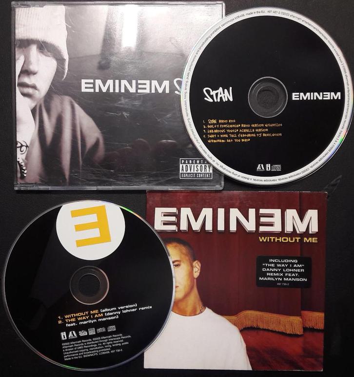 EMINEM - Stan & Without you ( 2 CD singles ), Cd's en Dvd's, Cd's | Hiphop en Rap, Zo goed als nieuw, 2000 tot heden, Ophalen of Verzenden