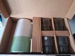 Waterkan met glazen groen postcodeloterij, Ophalen, Glas of Glazen, Nieuw, Glas