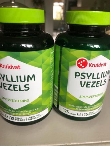2 potjes psyliumvezels Kruidvat beschikbaar voor biedingen
