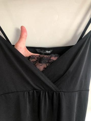 Spaghetti top / topje - zwart - H&M - L beschikbaar voor biedingen