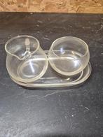 Melk en suiker stel glas, Glas of Glazen, Ophalen of Verzenden, Overige stijlen, Glas