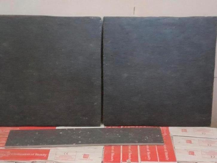 Nieuwe vloertegels + bijpassende plinten, Doe-het-zelf en Verbouw, Tegels, Nieuw, Vloertegels, Keramiek, 60 cm of meer, 60 cm of meer