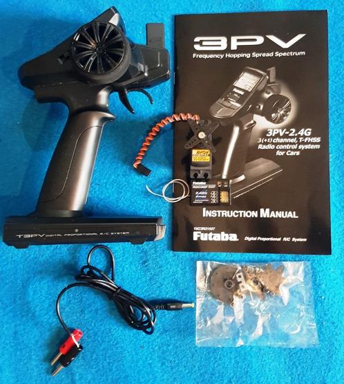 Futaba 3PV stuurwielzenderset 2.4Ghz + Savox SC-0252mg servo, Hobby en Vrije tijd, Modelbouw | Radiografisch | Overige, Zo goed als nieuw