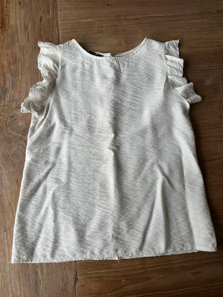 Prachtige crème kleurige blouse maat L, Kleding | Dames, Tops, Zo goed als nieuw, Maat 42/44 (L), Beige, Zonder mouw, Ophalen of Verzenden