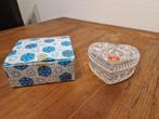 nieuwe hart bohemia kristallen bon bon schaal met deksel, Antiek en Kunst, Antiek | Glas en Kristal, Ophalen of Verzenden
