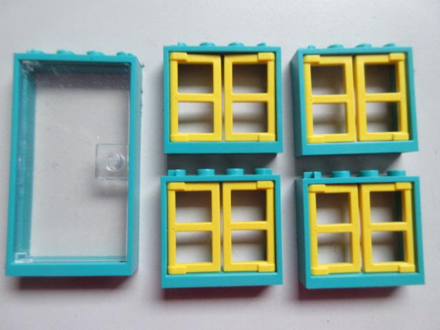 nr. 8635, Ramen en deur, Turqoise., Ophalen of Verzenden, Zo goed als nieuw, Complete set, Lego