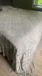Brocante sprei beige 2.50 bij 3.00 m, Ophalen of Verzenden, Zo goed als nieuw