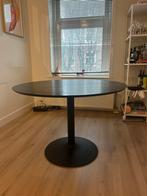 Zwarte ronde eettafel - 110 cm, Gebruikt, 50 tot 100 cm, 100 tot 150 cm, Rond