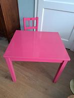 Kindertafel en stoel roze, Kinderen en Baby's, Kinderkamer | Tafels en Stoelen, Ophalen, Gebruikt, Tafel(s) en Stoel(en)
