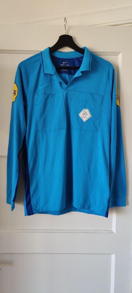 Nike ARAG KNVB Scheidsrechtersshirt blauw maat M lange mouw, Kleding | Heren, Sportkleding, Zo goed als nieuw, Voetbal, Maat 48/50 (M)