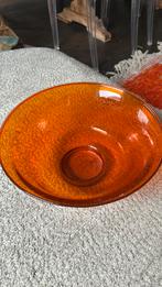 Puntgave vintage oranje glazen schaal ( Murano ?), Antiek en Kunst, Ophalen of Verzenden