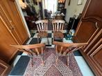 Set van 4 houten eetkamerstoelen, Ophalen, Gebruikt, Klassiek, Hout, Bruin