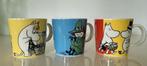3 Moomin Arabia Finland mokken, snufkin, snorkmaiden, family, Keramiek, Ophalen of Verzenden, Zo goed als nieuw, Overige stijlen