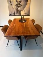 Acaciahouten eettafel met 4 stoelen, Ophalen