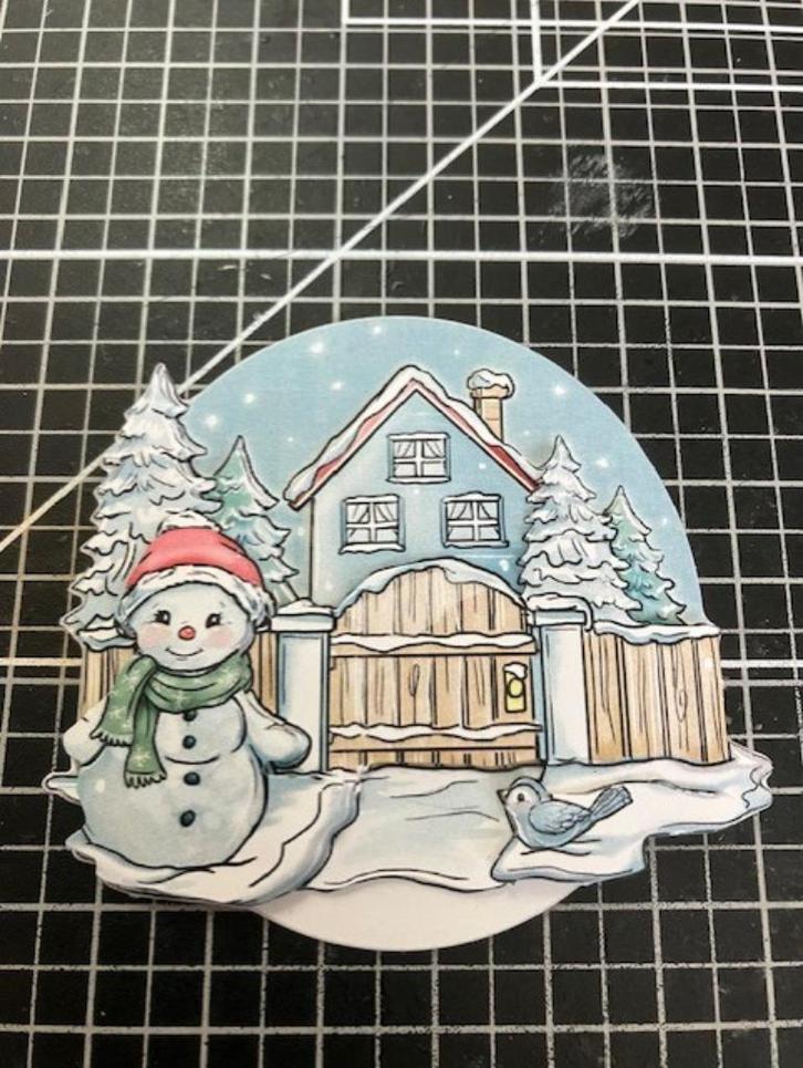 3Dplaatjes snowman, Hobby en Vrije tijd, Kaarten | Zelf maken, Nieuw, Overige typen, Overige thema's, Verzenden