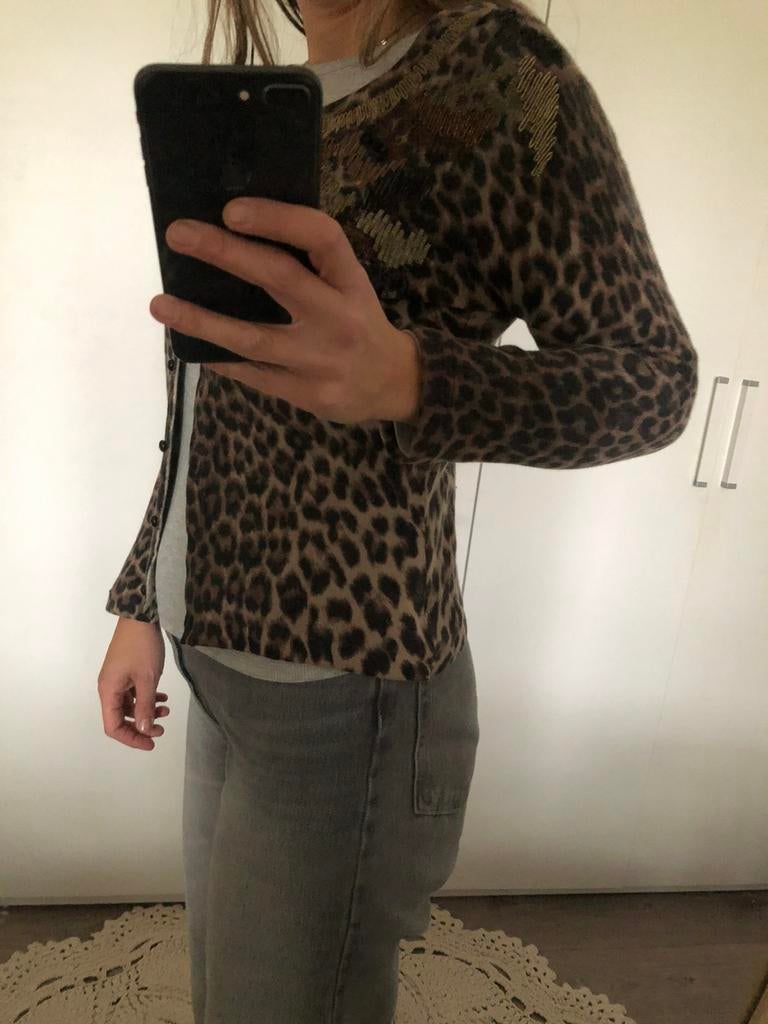 Angelo Marani vest kasjmier panter XS / in zeer goede staat, Kleding | Dames, Truien en Vesten, Ophalen of Verzenden, Zo goed als nieuw