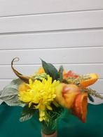 Kunstbloemen bosje, met stoffen bloemen, Ophalen of Verzenden
