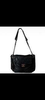 Chanel CC accordeon tas lamsleer, Sieraden, Tassen en Uiterlijk, Tassen | Schoudertassen, Ophalen of Verzenden, Gebruikt, Zwart