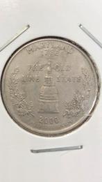 USA Quarter Dollar “Maryland 2000” 25 cents, Ophalen of Verzenden