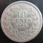 10 Cent 1873, Postzegels en Munten, Munten | Nederland, Koning Willem III, Verzenden, Zilver, 10 cent