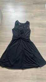 Jurk meisje jongedame xs zwart met lovertjes en kant, Galajurk, Zwart, Ophalen of Verzenden, Maat 34 (XS) of kleiner