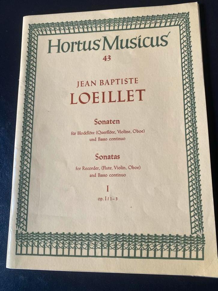 Hortus Musicus - Jean Baptiste Loeillet Sonaten, Muziek en Instrumenten, Bladmuziek, Zo goed als nieuw, Artiest of Componist, Klassiek